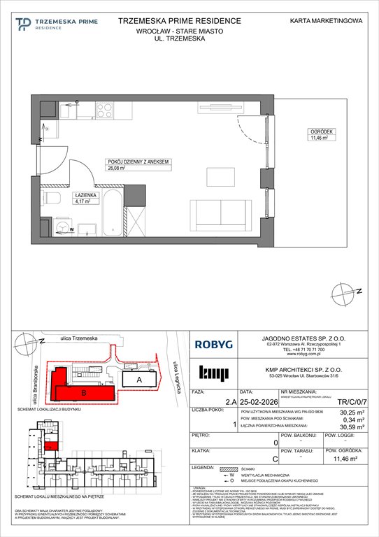 Nowa kawalerka Trzemeska Prime Residence Wrocław, Stare Miasto, Trzemeska  30m2 Foto 1
