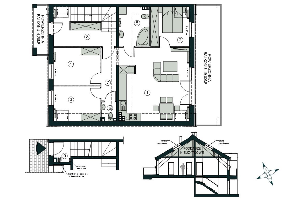 Nowe mieszkanie czteropokojowe  Aleja Wiśniowa Pogórze Pogórze, Feliksa Dorsza  73m2 Foto 1