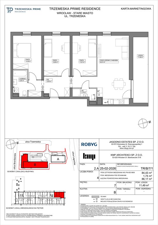 Nowe mieszkanie czteropokojowe  Trzemeska Prime Residence Wrocław, Stare Miasto, Trzemeska  84m2 Foto 1