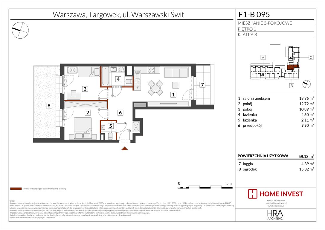 Nowe mieszkanie trzypokojowe Warszawski Świt Etap XIII Warszawa, ul. Warszawski Świt  59m2 Foto 1