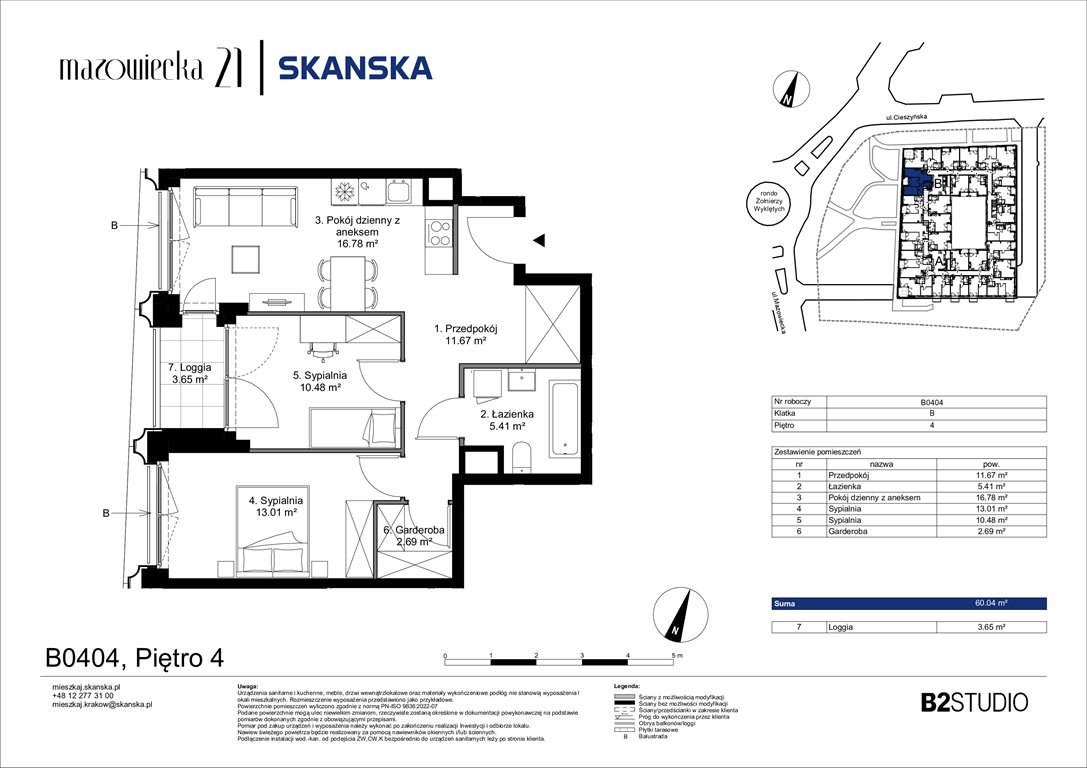 Nowe mieszkanie trzypokojowe Mazowiecka 21 Kraków, Krowodrza, ul. Mazowiecka 21  60m2 Foto 1