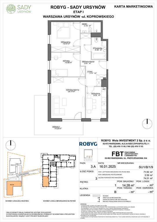 Nowe mieszkanie trzypokojowe Sady Ursynów Warszawa, Koprowskiego  72m2 Foto 1