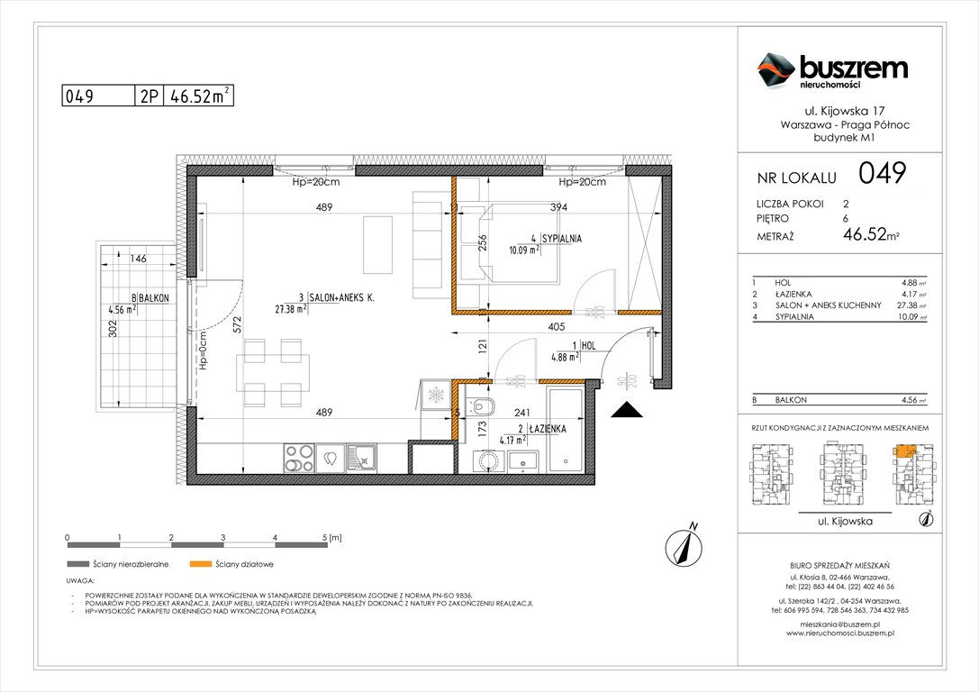 Nowe mieszkanie dwupokojowe Kijowska 17 Warszawa, Praga Północ, Kijowska 17  47m2 Foto 1