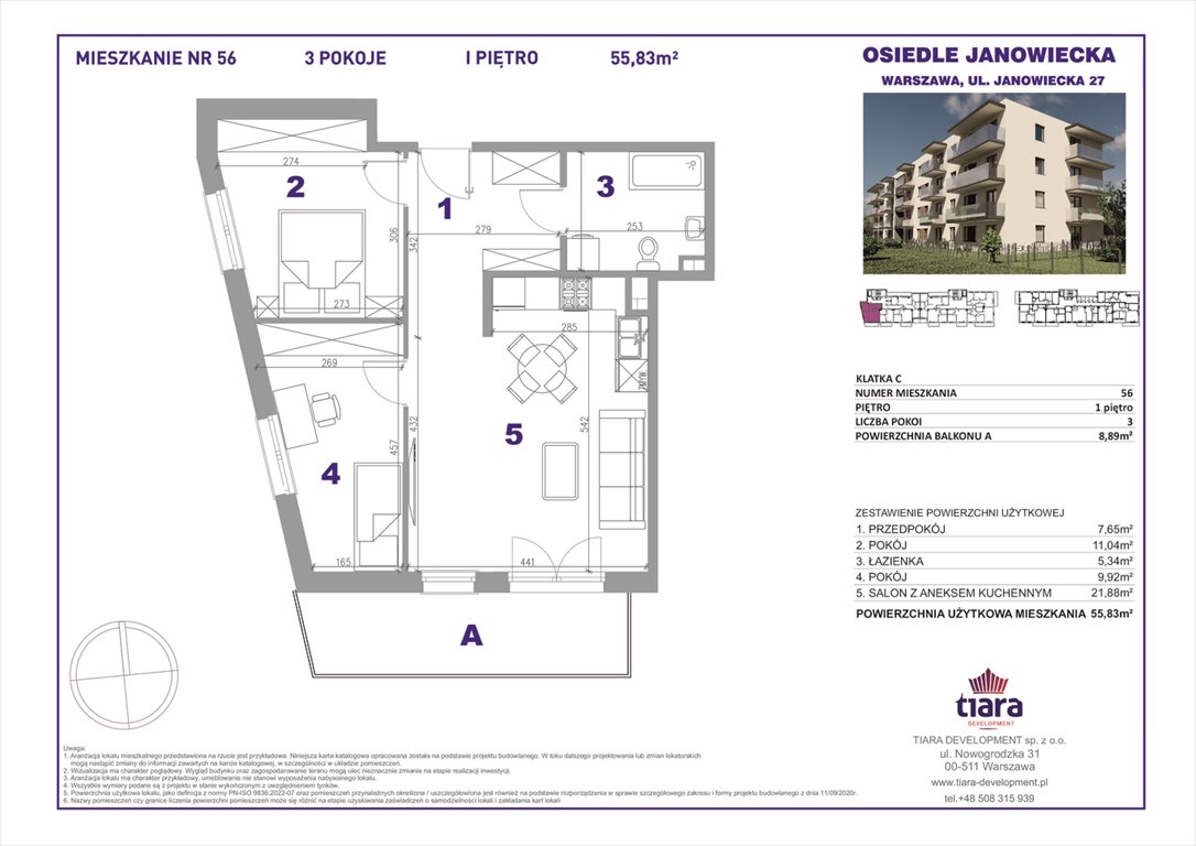 Nowe mieszkanie trzypokojowe Janowiecka 27 Warszawa, Targówek, Janowiecka 27  56m2 Foto 1