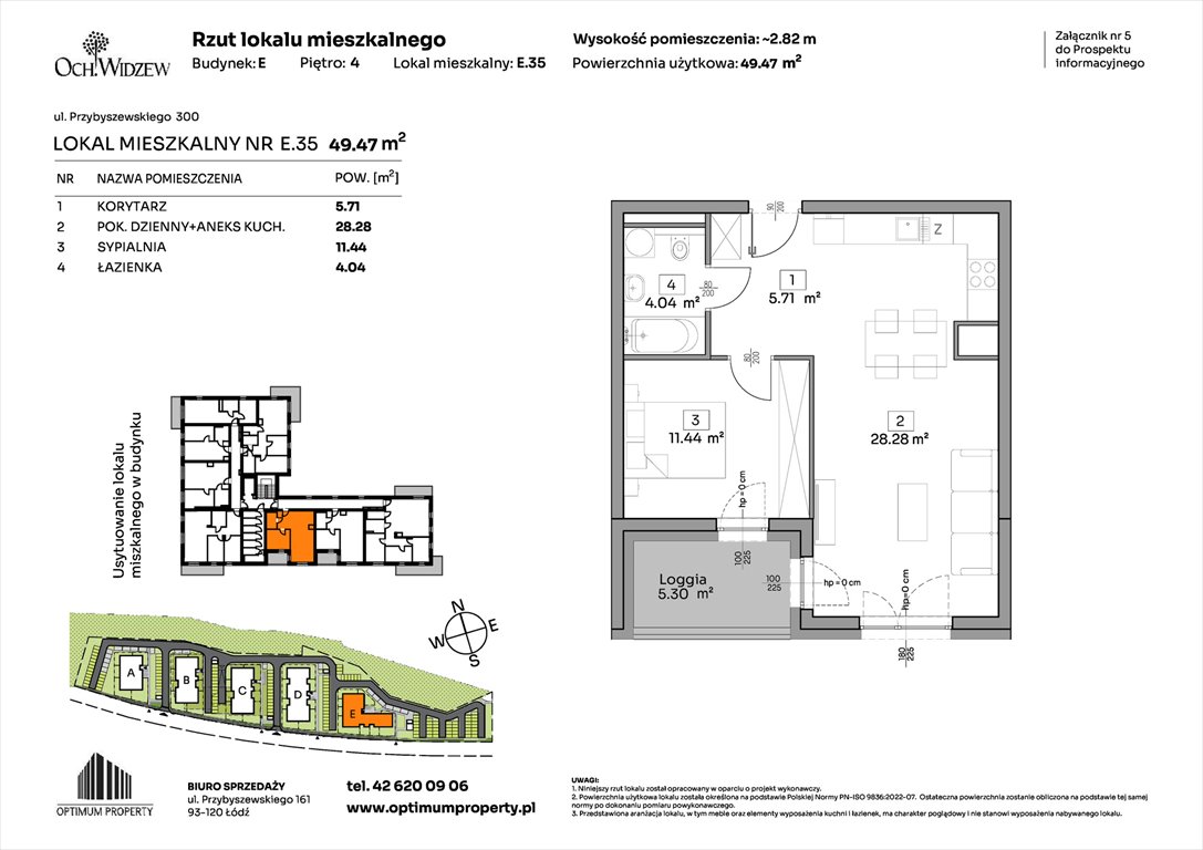 Nowe mieszkanie dwupokojowe OchWidzew Łódź, Widzew, Przybyszewskiego 292-300  49m2 Foto 1