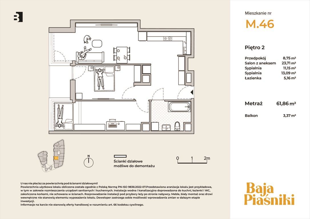Nowe mieszkanie trzypokojowe Baja Piaśniki Świętochłowice, Piaśniki, ul. Sudecka 10  62m2 Foto 1