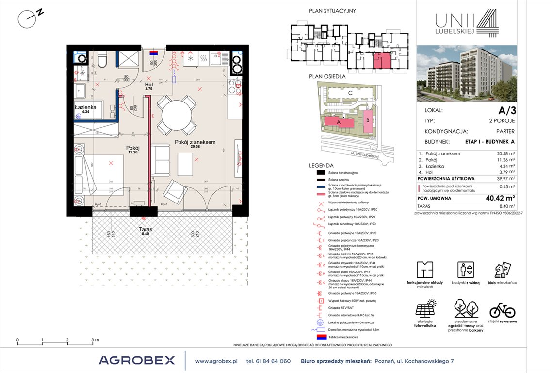 Nowe mieszkanie dwupokojowe Unii Lubelskiej 4 Poznań, Unii Lubelskiej 4  40m2 Foto 1