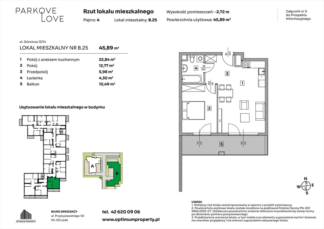 Nowe mieszkanie dwupokojowe PARKOVE LOVE Łódź, Bałuty-Doły, ul. Górnicza 12/14  46m2 Foto 1