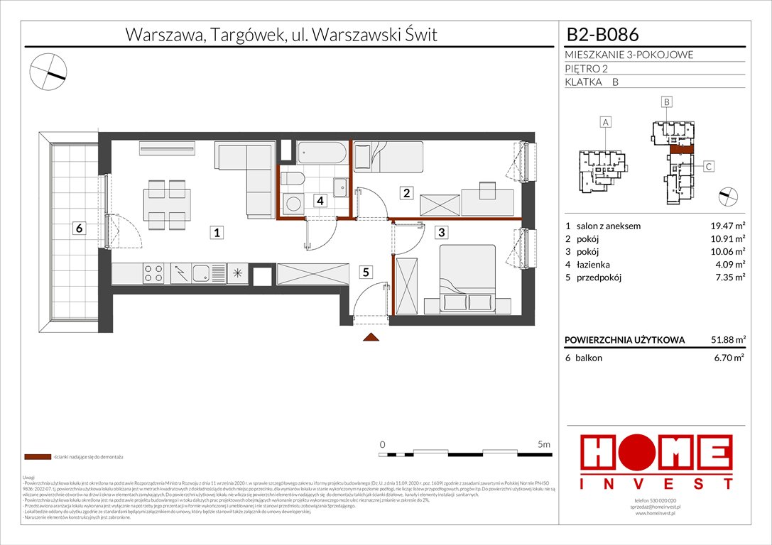 Nowe mieszkanie trzypokojowe Warszawski Świt Etap IX Warszawa, Targówek, ul. Warszawski Świt 12  52m2 Foto 1