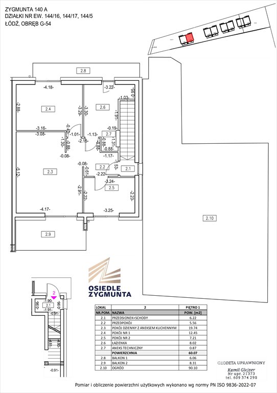 Nowe mieszkanie trzypokojowe Osiedle Zygmunta Łódź, Zygmunta 140  60m2 Foto 1