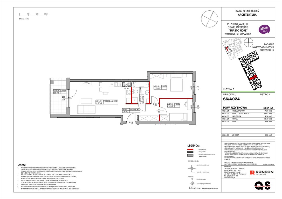 Nowe mieszkanie trzypokojowe Miasto Moje Warszawa, Białołęka, Marywilska 68  59m2 Foto 1