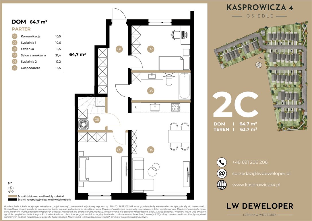Nowe mieszkanie trzypokojowe Osiedle Kasprowicza 4 Łódź, Jana Kasprowicza 4  65m2 Foto 1