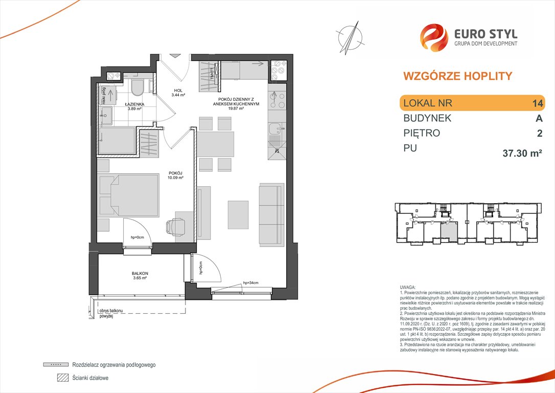 Nowe mieszkanie dwupokojowe WZGÓRZE HOPLITY Gdańsk, Zabornia, Kartuska  37m2 Foto 1