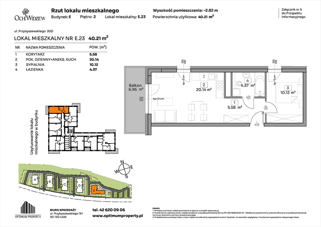Nowe mieszkanie dwupokojowe OchWidzew Łódź, Widzew, Przybyszewskiego 292-300  40m2 Foto 1