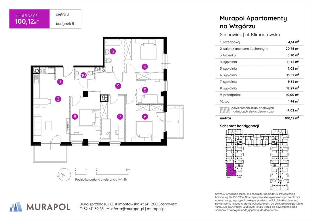 Nowe mieszkanie Murapol Apartamenty na Wzgórzu Sosnowiec, ul. Klimontowska  100m2 Foto 1