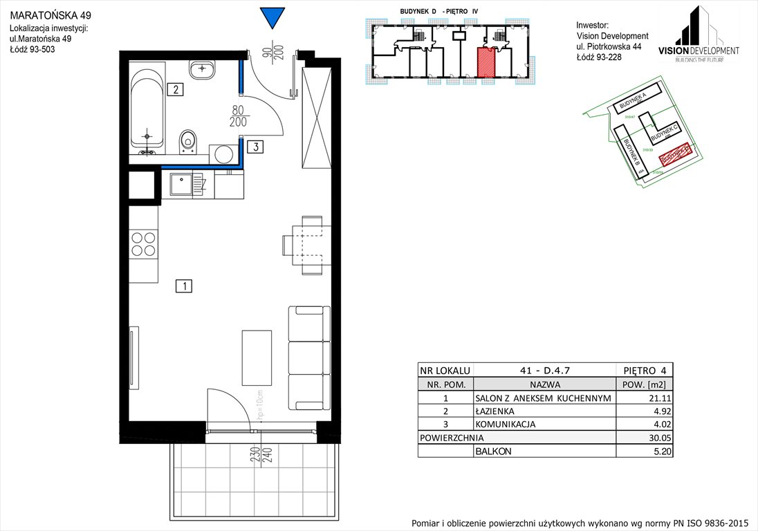 mieszkanie na sprzedaż 30m2 mieszkanie Łódź, Retkinia, Maratońska 49C