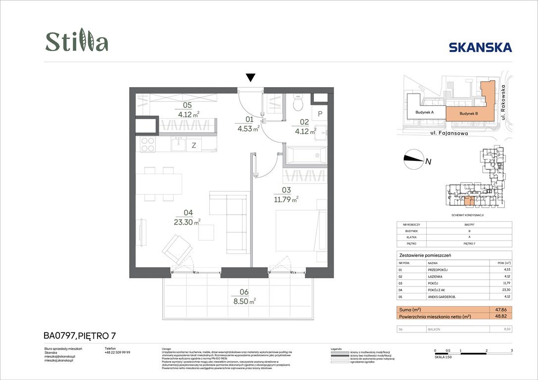 Nowe mieszkanie dwupokojowe Stilla Warszawa, Fajansowa 5  48m2 Foto 1