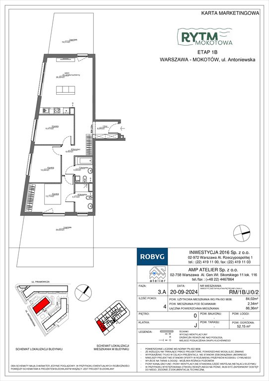 Nowe mieszkanie czteropokojowe  Rytm Mokotowa Warszawa, Mokotów, Antoniewska  84m2 Foto 1