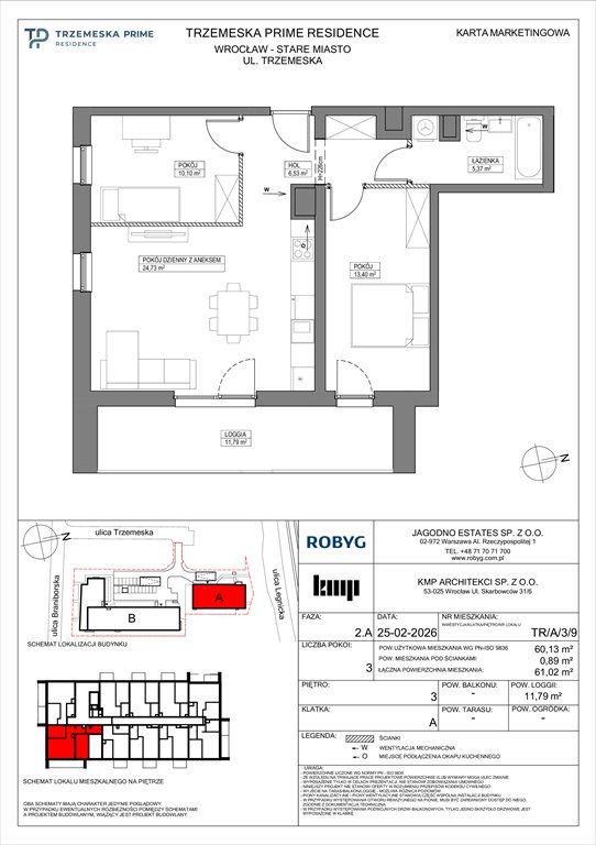 Nowe mieszkanie trzypokojowe Trzemeska Prime Residence Wrocław, Stare Miasto, Trzemeska  60m2 Foto 1