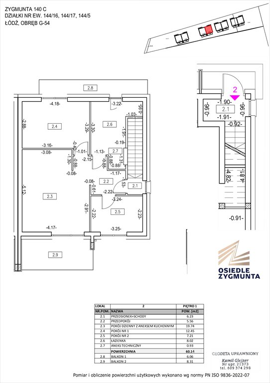 Nowe mieszkanie trzypokojowe Osiedle Zygmunta Łódź, Zygmunta 140  60m2 Foto 1
