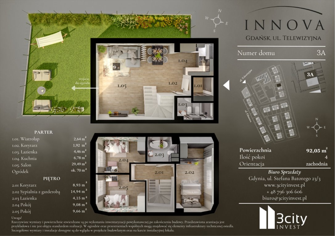 Nowe mieszkanie czteropokojowe  Innova Gdańsk, Matarnia, Telewizyjna 32  92m2 Foto 1