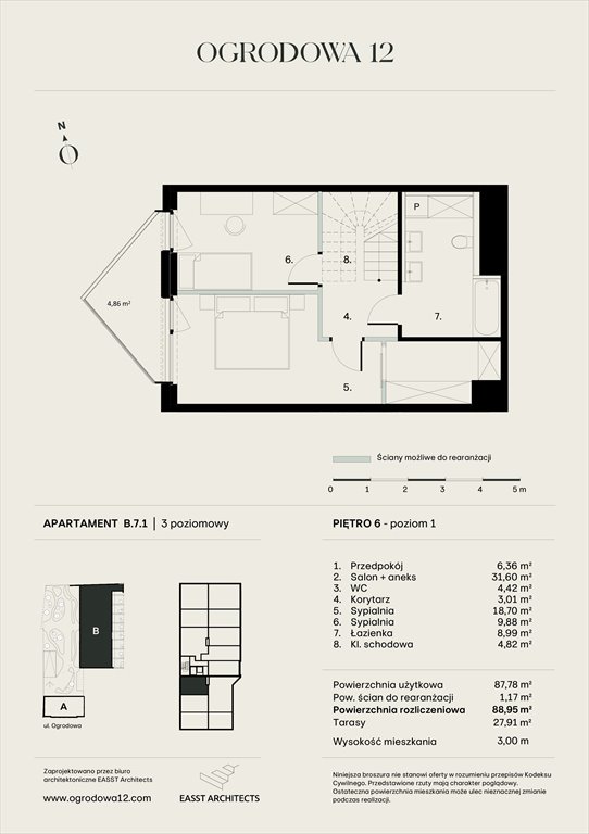 Nowe mieszkanie Apartamentowiec Ogrodowa 12 Poznań, Ogrodowa 12  89m2 Foto 1