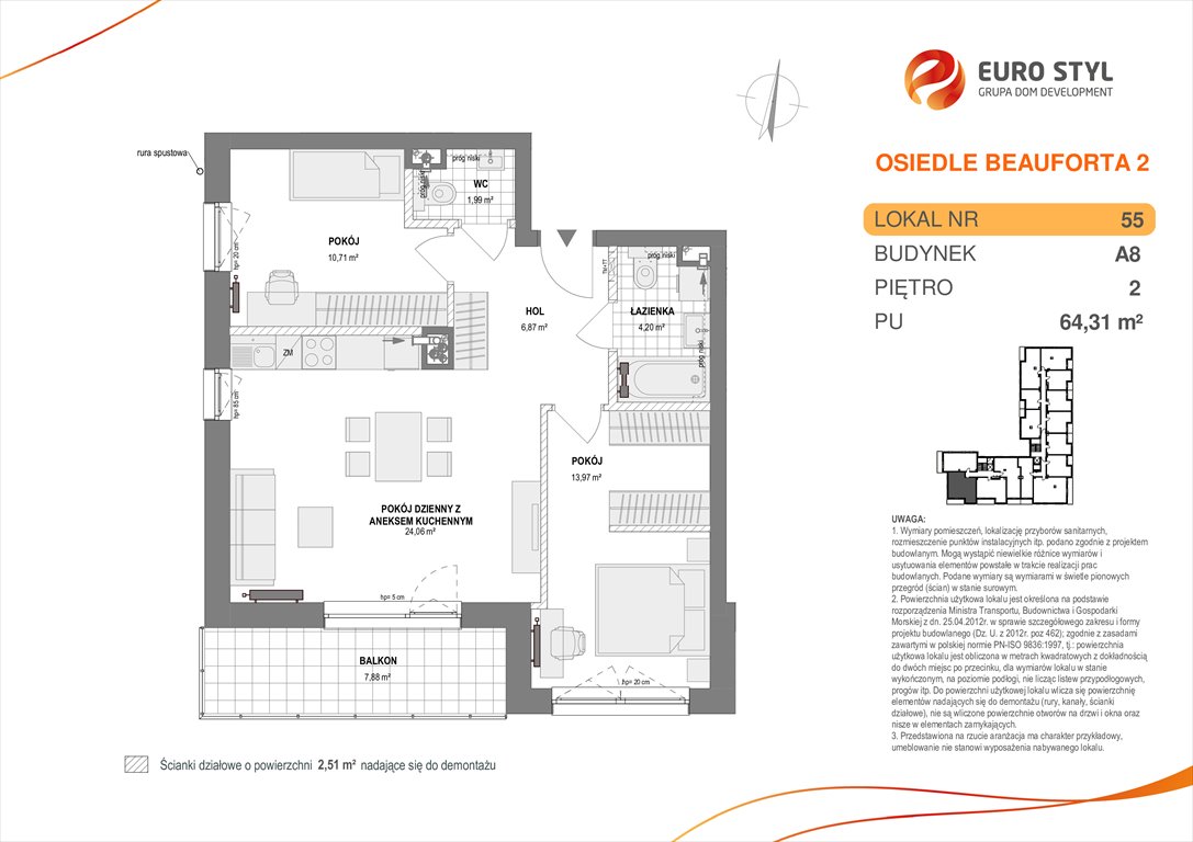 mieszkanie na sprzedaż 64m2 mieszkanie Pogórze, Pogórze, ul. Paderewskiego