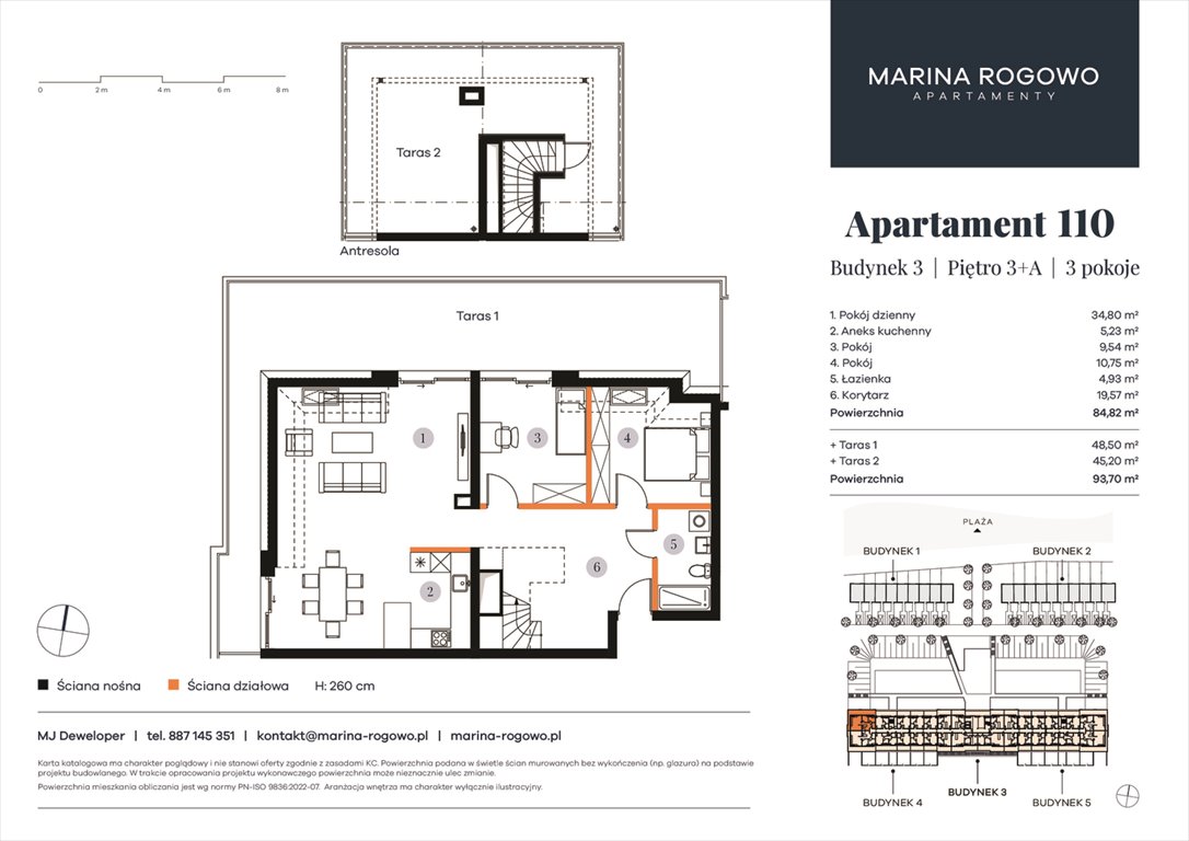 Nowe mieszkanie trzypokojowe APARTAMENTY MARINA ROGOWO Rogowo, Rogowo 65  85m2 Foto 1