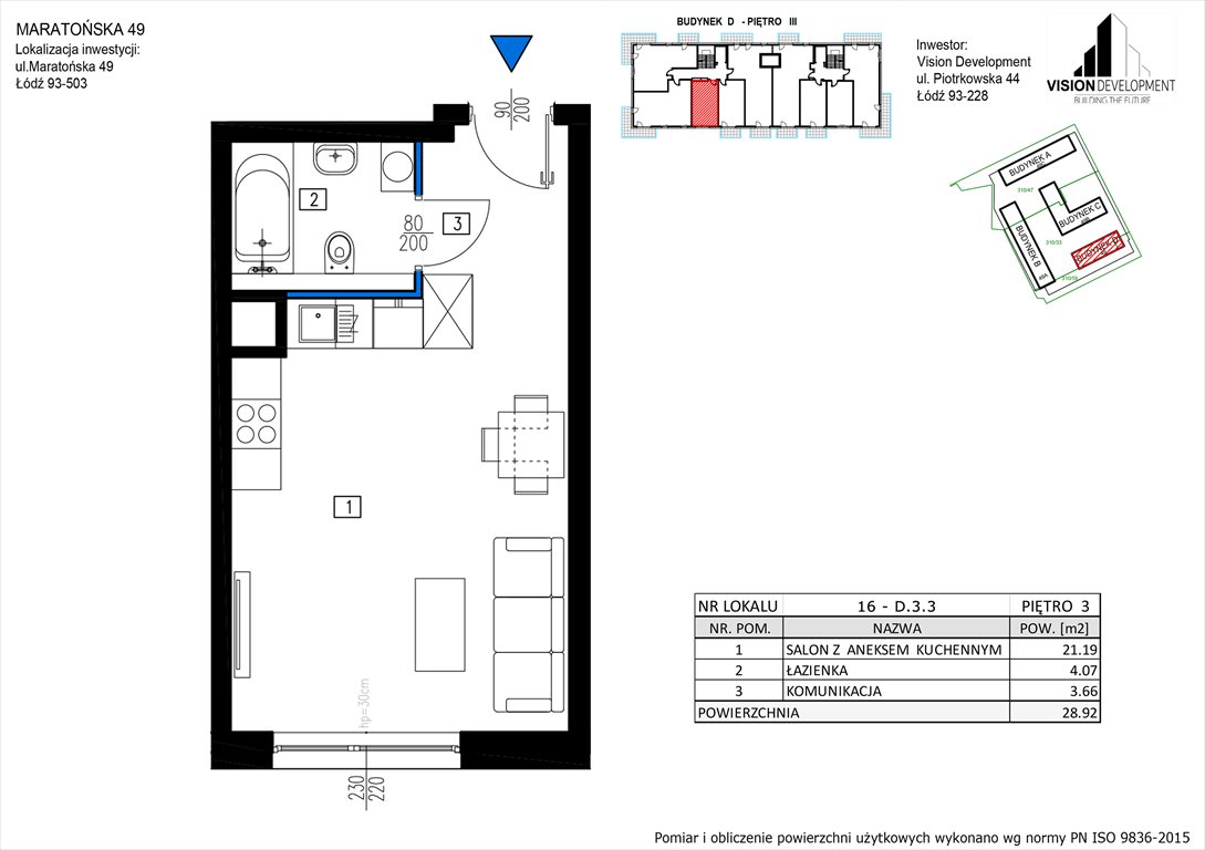 mieszkanie na sprzedaż 29m2 mieszkanie Łódź, Retkinia, Maratońska 49C