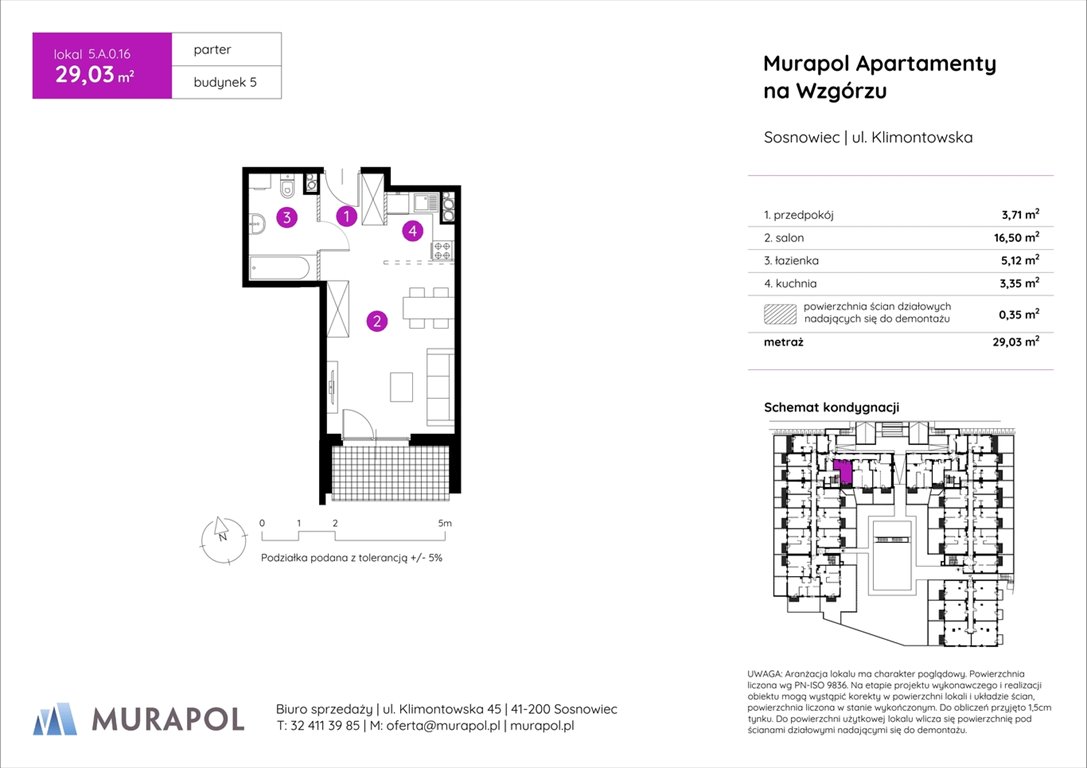 Nowa kawalerka Murapol Apartamenty na Wzgórzu Sosnowiec, ul. Klimontowska  29m2 Foto 1