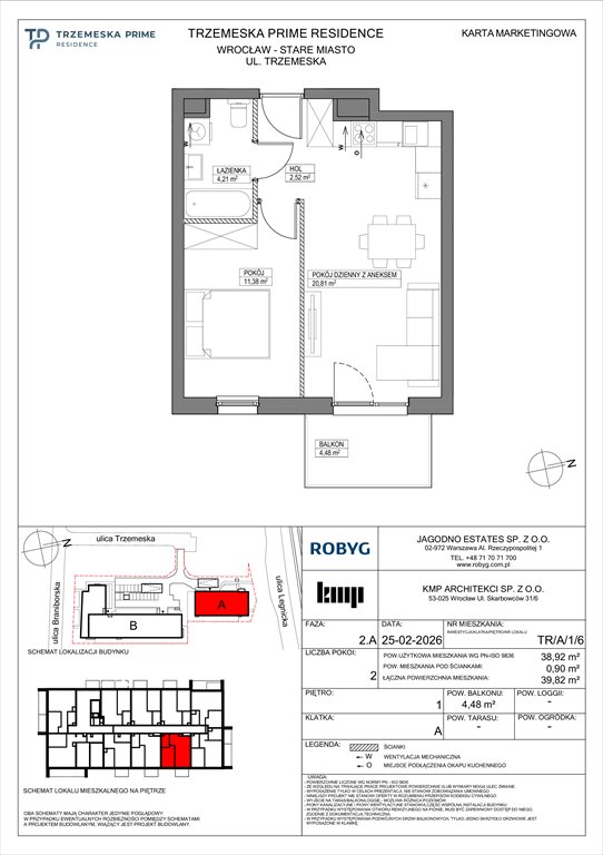 Nowe mieszkanie dwupokojowe Trzemeska Prime Residence Wrocław, Stare Miasto, Trzemeska  39m2 Foto 1
