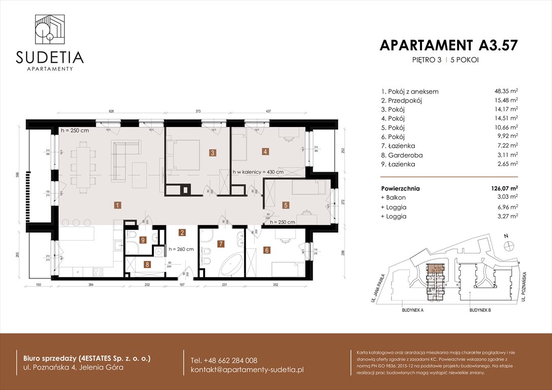 Nowe mieszkanie APARTAMENTY SUDETIA Jelenia Góra, POZNAŃSKA 4  126m2 Foto 1