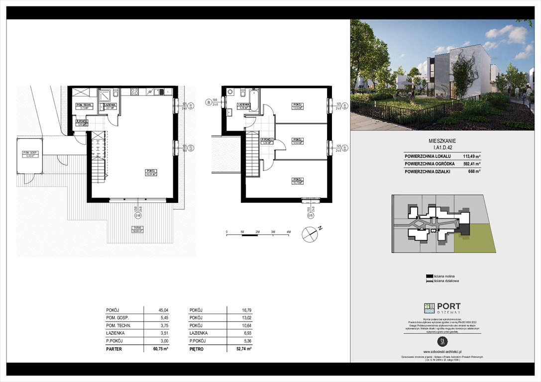 Nowe mieszkanie czteropokojowe  Port Drzewny Toruń, Stary Toruń, ul. Portowa  113m2 Foto 1