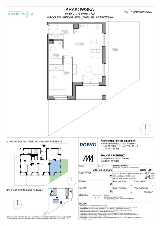 Nowe mieszkanie dwupokojowe Apartamenty Krakowska Wrocław, Krzyki, Krakowska 112  47m2 Foto 1