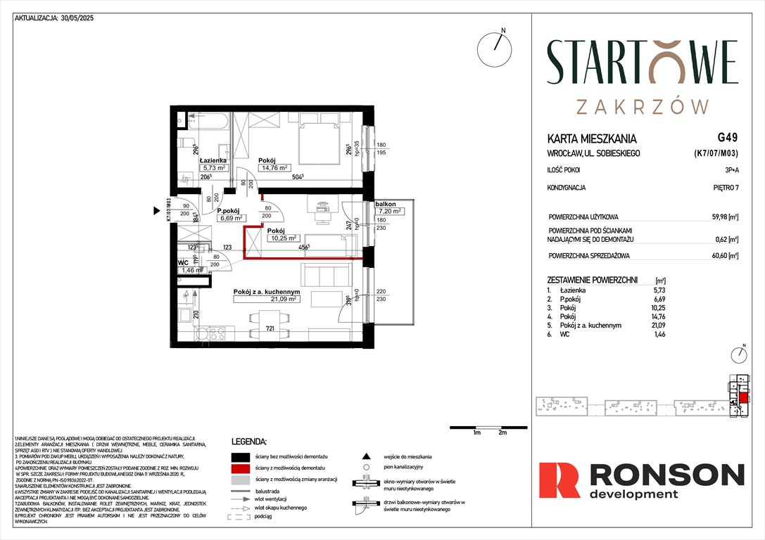 Nowe mieszkanie trzypokojowe Osiedle Startowe Wrocław, Psie Pole, Zatorska, róg Sobieskiego  62m2 Foto 1