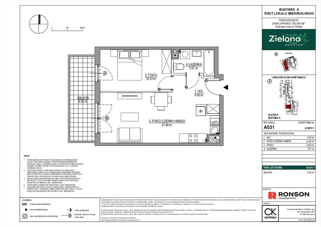 Nowe mieszkanie dwupokojowe Zielono Mi Warszawa, Mokotów, ul. Polska 10  44m2 Foto 1