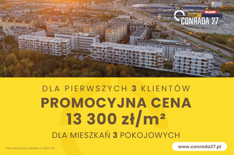 mieszkanie na sprzedaż 47m2 mieszkanie Kraków, Prądnik Biały, Conrada 27