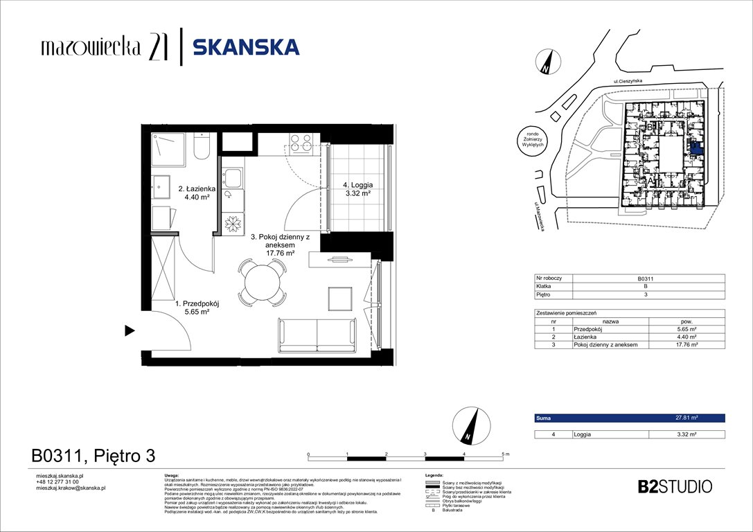 Nowa kawalerka Mazowiecka 21 Kraków, Krowodrza, ul. Mazowiecka 21  28m2 Foto 1