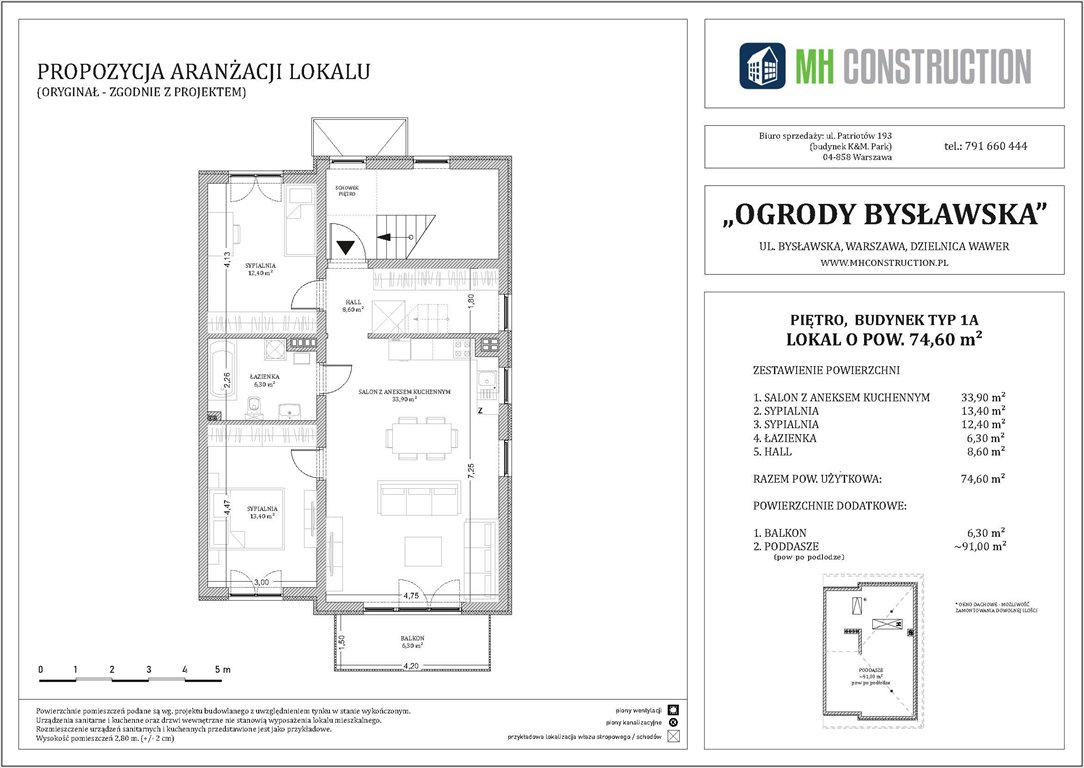 Nowe mieszkanie trzypokojowe OGRODY BYSŁAWSKA Warszawa, Wawer, Bysławska  75m2 Foto 1