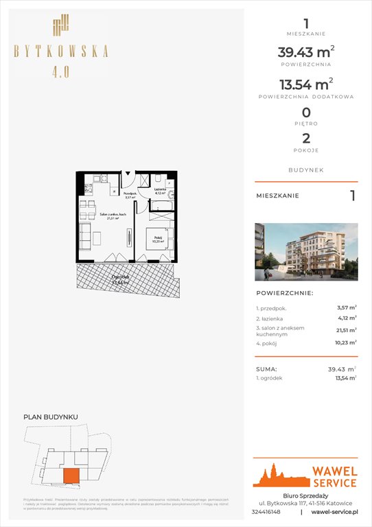 mieszkanie na sprzedaż 39m2 mieszkanie Katowice, Bytkowska