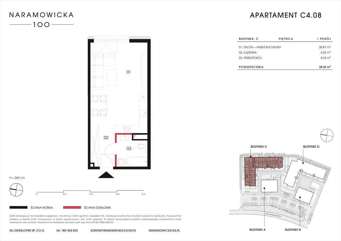 Nowa kawalerka NARAMOWICKA 100 Poznań, Winogrady, Naramowicka 100  38m2 Foto 1