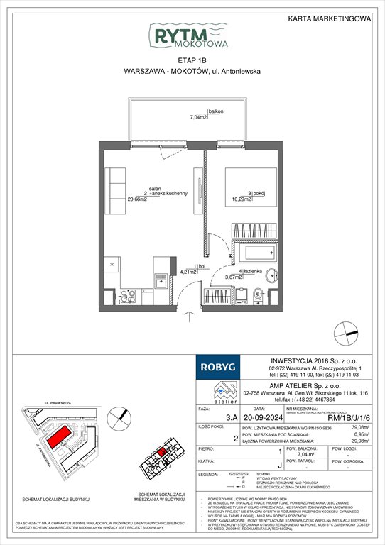 Nowe mieszkanie dwupokojowe Rytm Mokotowa Warszawa, Mokotów, Antoniewska  39m2 Foto 1