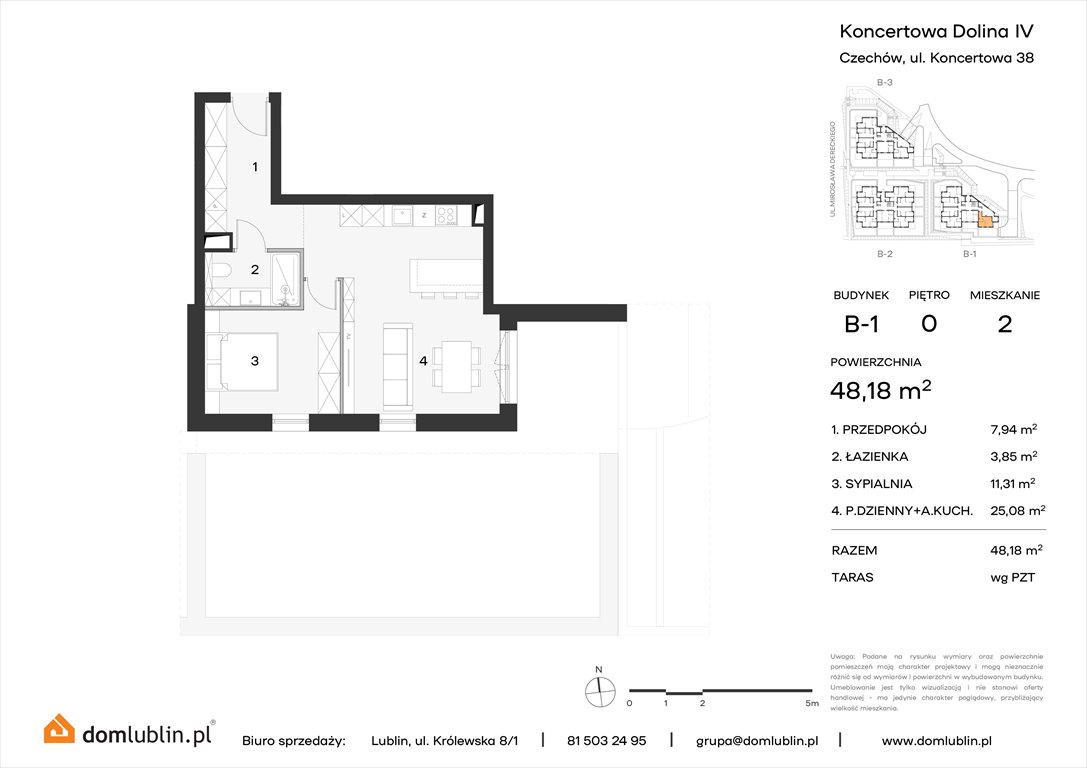 Nowe mieszkanie dwupokojowe Koncertowa Dolina Lublin, Choiny, Koncertowa  48m2 Foto 1