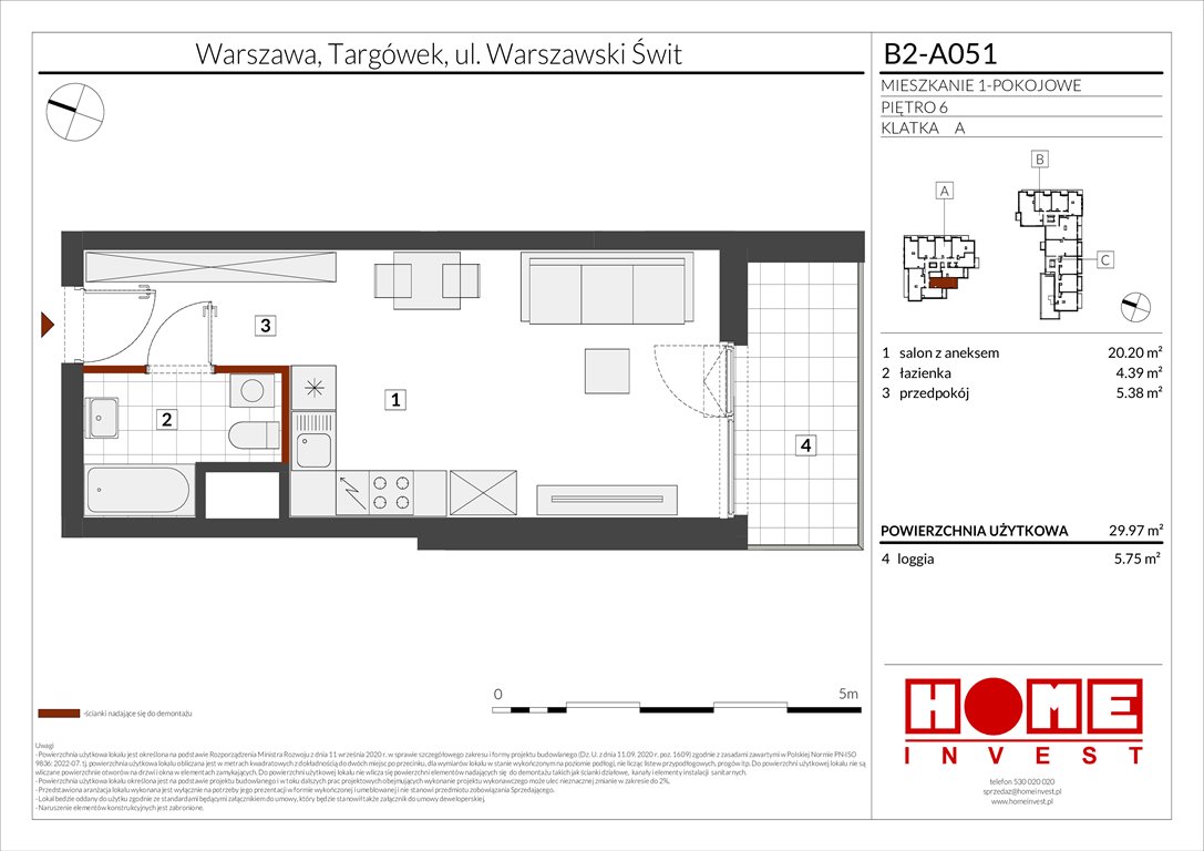 Nowa kawalerka Warszawski Świt Etap IX Warszawa, Targówek, ul. Warszawski Świt 12  30m2 Foto 1