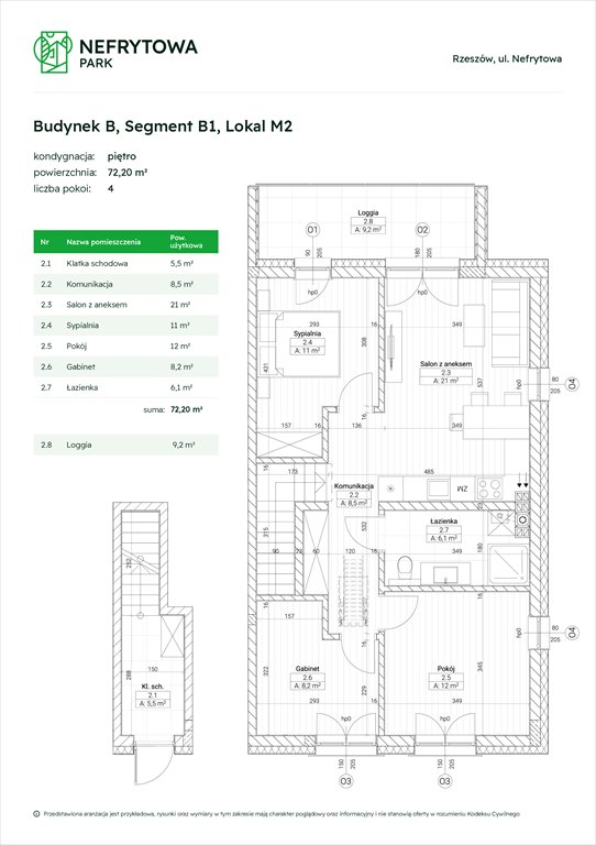 Nowe mieszkanie czteropokojowe  Nefrytowa Park		 Rzeszów, Załęże, Nefrytowa Park, Nefrytowa  72m2 Foto 1