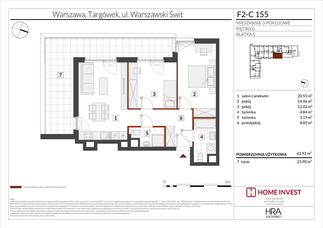 Nowe mieszkanie trzypokojowe Warszawski Świt Etap XIV Warszawa, ul. Warszawski Świt  64m2 Foto 1