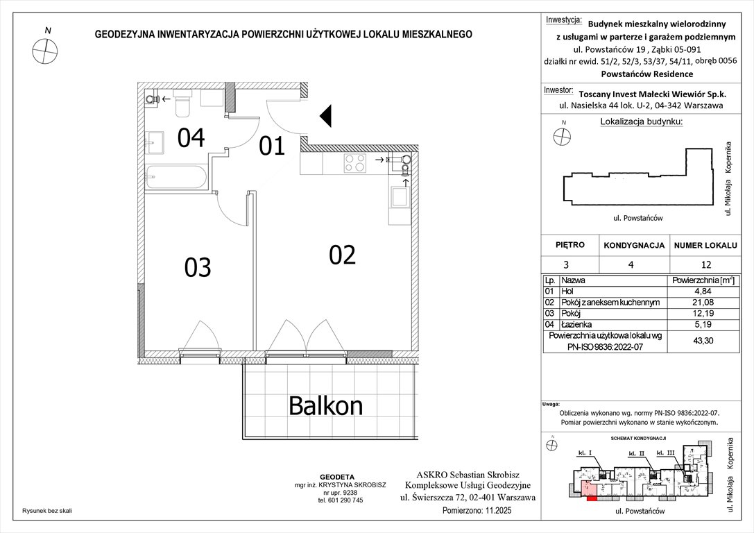 Nowe mieszkanie dwupokojowe Powstańców Residence Ząbki, Powstańców 19  43m2 Foto 1