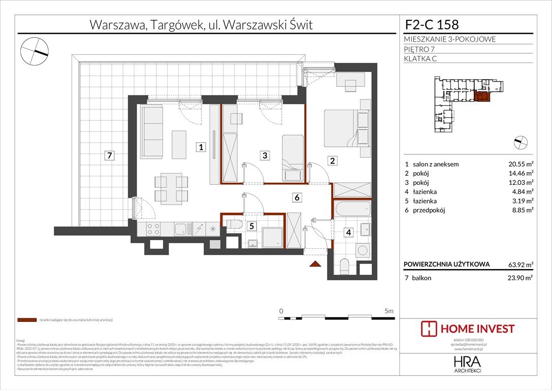 Nowe mieszkanie trzypokojowe Warszawski Świt Etap XIV Warszawa, ul. Warszawski Świt  64m2 Foto 1