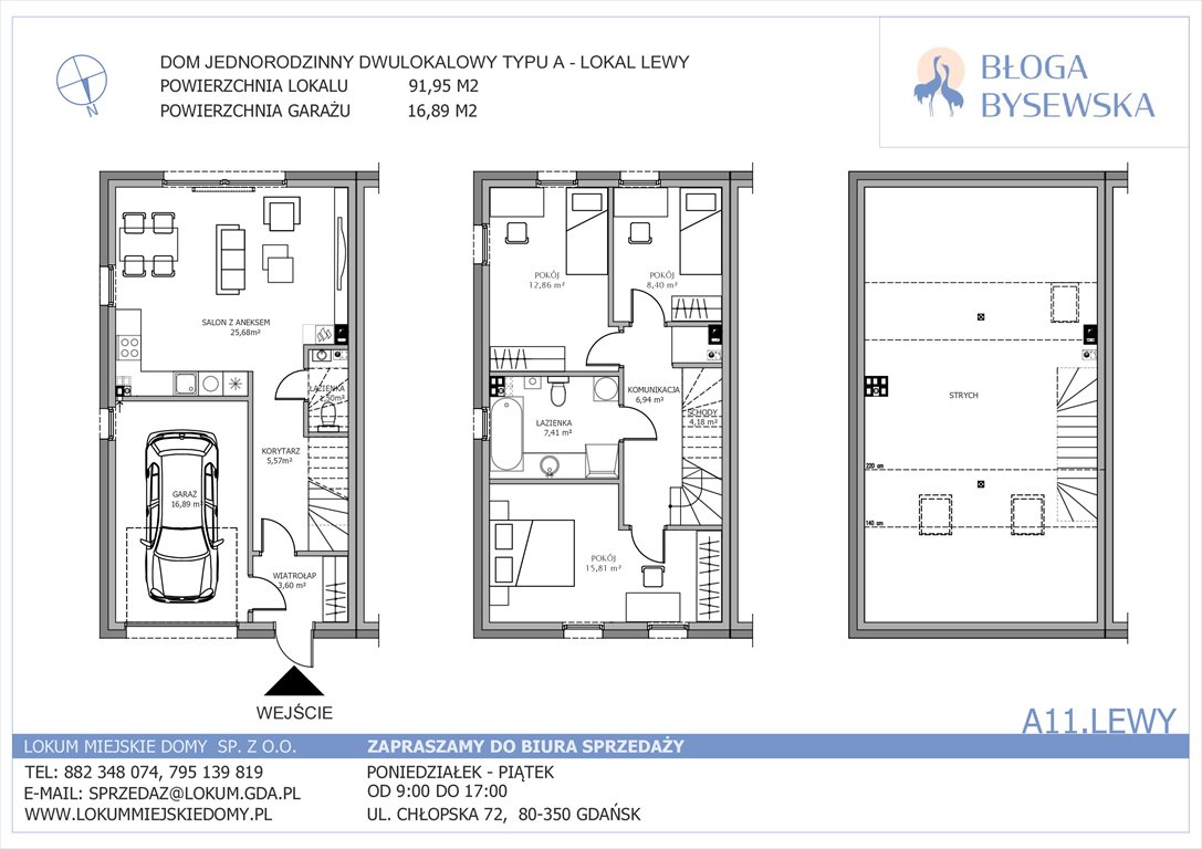 Nowy dom Błoga Bysewska Gdańsk, Kokoszki, Geologów  109m2 Foto 1