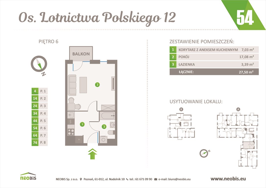 Nowa kawalerka OSIEDLE LOTNICTWA POLSKIEGO 12 W POZNANIU Poznań, Jeżyce, OS. LOTNICTWA POLSKIEGO 12  28m2 Foto 1